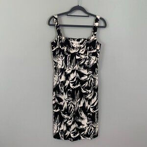 Diane von Furstenberg‎ black white chiquita sleeveless mini dress